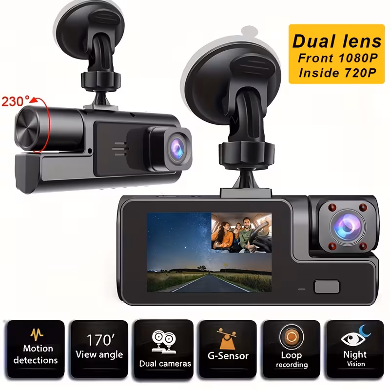 Cámara de tablero para auto 1080p con visión nocturna - imagen 1 de 7